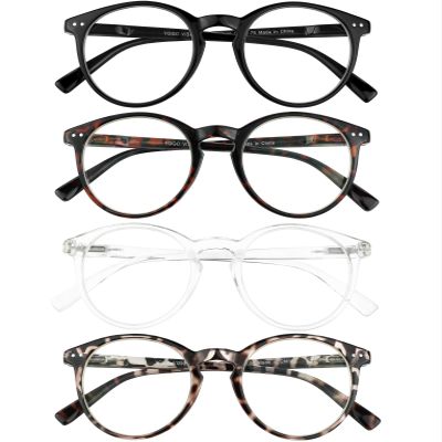 Yogo Vision Reading Glasses for Women Men Blue Light Blocking Reading Glasses Round Readers Black, Crystal, Grey Leapord, Brown Havana 4