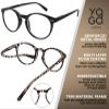 Yogo Vision Reading Glasses for Women Men Blue Light Blocking Reading Glasses Round Readers Black, Crystal, Grey Leapord, Brown Havana 4 view 4