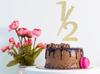 LOVENJOY 6 Months Cake Topper Gold Glitter Half Year Old 1/2 Baby Birthday Decoration view 3