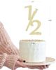 LOVENJOY 6 Months Cake Topper Gold Glitter Half Year Old 1/2 Baby Birthday Decoration view 4