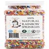 100% NATURAL RAINBOW SPRINKLES - NATURAL COLOR, DAIRY FREE, NUT FREE, GLUTEN FREE, SOY FREE, VEGAN, EGG FREE AND KOSHER ,1.5 LBS. CUPCAKE AND CAKE TOPPER,BULK CANDY, RESEALABLE CONTAINER,COLORFUL view 1