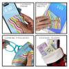 10 Pack Cute Geo-Design Multicolor Microfiber Cleaning Cloths for Cleaning Lenses, Eyeglasses, Sunglasses and Cell Phone, Beautifully Designed in Pastel Colors Blue, Pink, Green and White Cloth Wipes. view 3