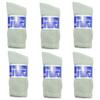 6 Pairs Gray Diabetic Crew Socks Circulatory Health Cotton Loose Fit Top (9-11 (Shoe size 4-10)) view 1
