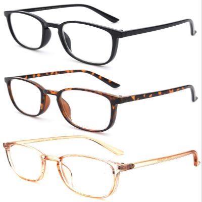 3 Pairs Men Women Keyhole Reading Glasses Readers Classic Fashion Retro Vintage Eyewear (Black, Tortoise, Pink, 2.50)