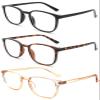 3 Pairs Men Women Keyhole Reading Glasses Readers Classic Fashion Retro Vintage Eyewear (Black, Tortoise, Pink, 2.50) view 1