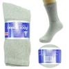 3 Pairs Gray Diabetic Crew Socks Circulatory Health Cotton Loose Fit Top (9-11 (Shoe size 4-10)) view 2