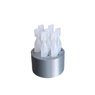 Znet3D Round Eye Drop Vial Stand  Convenient, Upright Storage for Seven Vials  Keep Track of Your Daily Usage. (Silver)