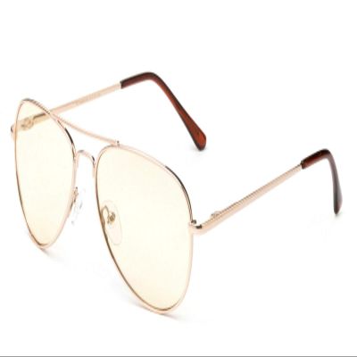 Habib Boys Girls Aviator Blue Light Blocking Glasses Gaming Computer UV 100% (Gold)