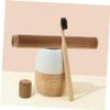 2pcs Toothbrush Storage Case Toothbrush Box Travel Toothbrush Case Cylinder Holders Toothbrush Tube Tooth Brush for Kids Cupping Tagine Toothbrushes Child Cosmetic Simple Bamboo view 4