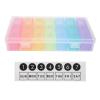 2pcs 21 Slot, Weekly Travel Organizer Portable 3 Times a Day Dispenser Pills Storage Container Case Tablet Box Dispenser Case Planner view 2