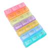 2pcs 21 Slot, Weekly Travel Organizer Portable 3 Times a Day Dispenser Pills Storage Container Case Tablet Box Dispenser Case Planner view 3