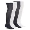 Athlemo Non-Binding Over the Knee Diabetic Socks for Men, 4 Pairs Circulatory Socks with Cushion Sole(Black&White, 9-11) view 1