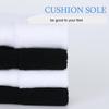 Athlemo Non-Binding Over the Knee Diabetic Socks for Men, 4 Pairs Circulatory Socks with Cushion Sole(Black&White, 9-11) view 4