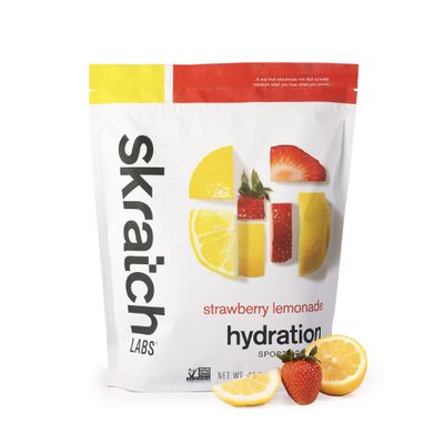 Skratch Labs Hydration Sports Drink Mix  RealFruit Electrolyte Powder for Fast Hydration & Endurance | Strawberry Lemonade | 60 Servings | Vegan, NonGMO, Clean Ingredients