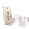 1 Inch Beige Chiffon Valentines Ribbon, Just for You Ribbon for Gift Wrapping, Holiday Party, Wedding Decorations, 22 Yards Gift Ribbon for Balloons, Sewing, and Floral DIY Decor view 1