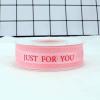 1 Inch Pink Chiffon Valentines Ribbon, Just for You Ribbon for Gift Wrapping, Holiday Party, Wedding Decorations, 22 Yards Gift Ribbon for Balloons, Sewing, and Floral DIY Decor view 4