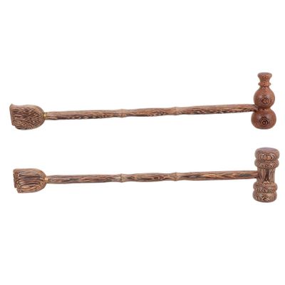 Healifty 2pcs Dual-use Massage Hammer Ergonomic Back Scratcher for Itch Relief and Relaxation Crafted from Wood for Relief and Circulation
