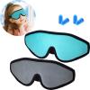 2 Pieces 3D Sleep Mask for Kids Memory Foam Contoured Eye Mask, Travel Sleep Eye Cover with Adjustable Strap, 3D Blindfolds(Gray and Green) view 1