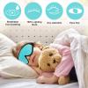 2 Pieces 3D Sleep Mask for Kids Memory Foam Contoured Eye Mask, Travel Sleep Eye Cover with Adjustable Strap, 3D Blindfolds(Gray and Green) view 2