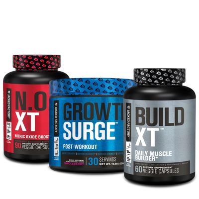 Jacked Factory N.O. XT Nitric Oxide Supplement, Growth Surge Post Workout Muscle Builder, Build XT Muscle Builder