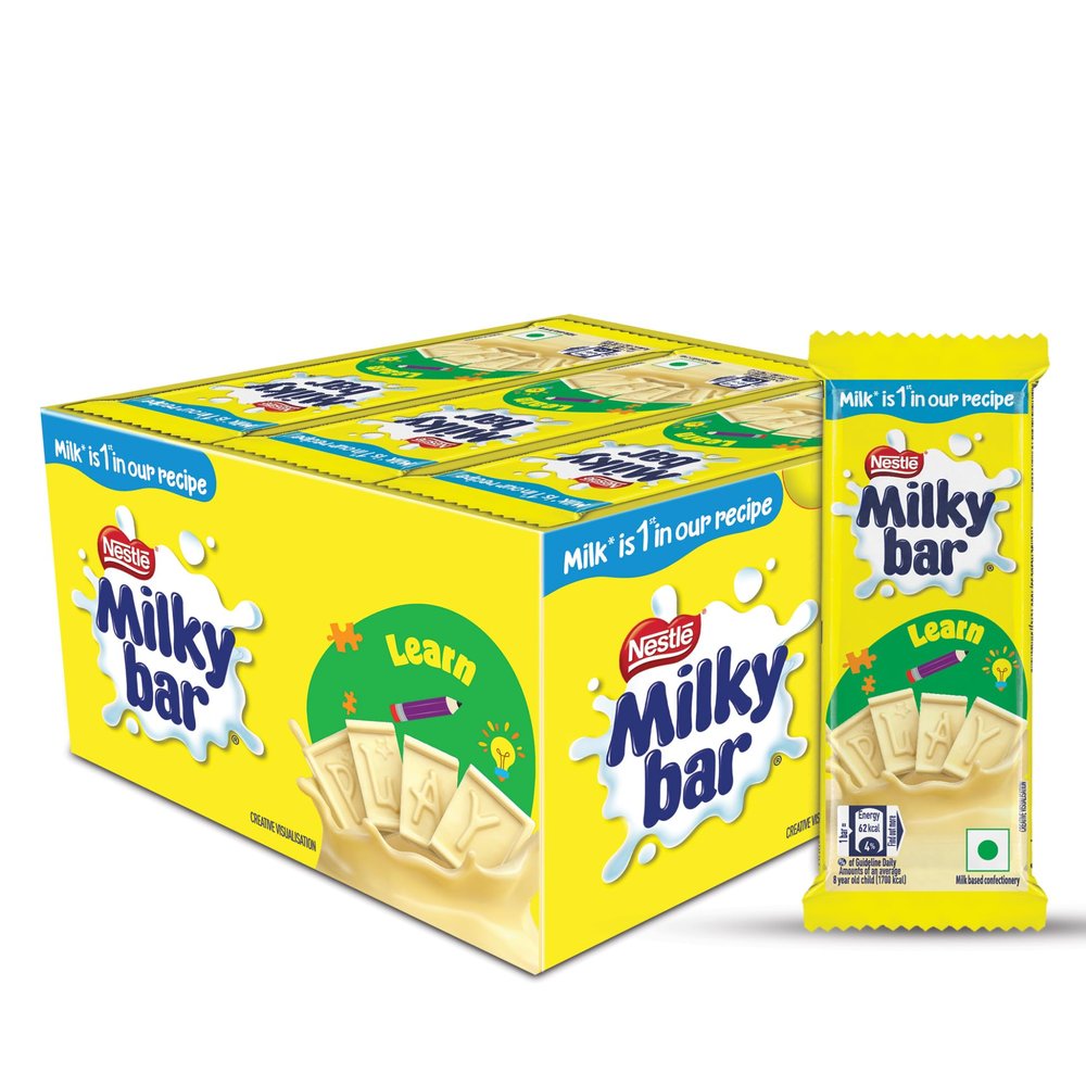 MILKYBAR, Yummy Creamy Treat, Made with Milk, (30 Units x 12.5g), Pack of 2, 750g, Box