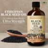 Ethiopian Black Seed Oil 8 oz - Cold Pressed Ethiopian Black Cumin Nigella Sativa, 3X Thymoquinone, 100% Pure Liquid in Glass Bottle - Supports Immune, Hair, and Skin Health view 3