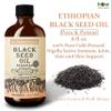 Ethiopian Black Seed Oil 8 oz - Cold Pressed Ethiopian Black Cumin Nigella Sativa, 3X Thymoquinone, 100% Pure Liquid in Glass Bottle - Supports Immune, Hair, and Skin Health view 4