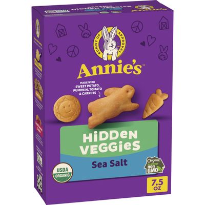 Annie's Organic, Hidden Veggie, Sea Salty Crackers 7.5 oz