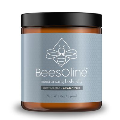 BeesOline Multi-Purpose Organic Moisturizer Powder Fresh Scent-PETROLEUM FREE, Soothes dry cracked itchy skin, protectant beeswax, promotes healing, reduces stretch marks,1-8oz jar