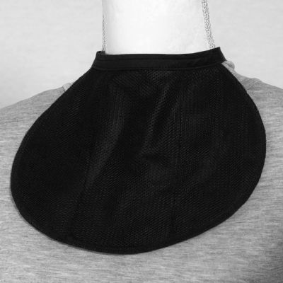 Romet Blouse-Neck Stoma Cover (Black, 16 Inch Neck Diameter).Secure Neck Closure with Easy to use Tuck-Lock