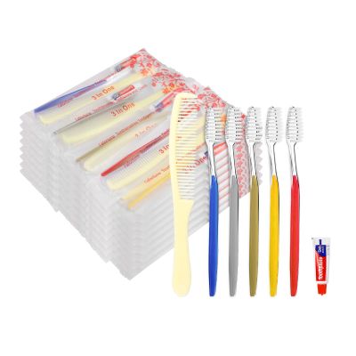 20 Pack Disposable Toothbrushes with Toothpaste and Comb for Homeless Individually Wrapped-Suitable for Hotel,Air Bnb,Shelter/Homeless/Nursing Home/Charity(20 pcs)