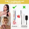 20 Pack Disposable Toothbrushes with Toothpaste and Comb for Homeless Individually Wrapped-Suitable for Hotel,Air Bnb,Shelter/Homeless/Nursing Home/Charity(20 pcs) view 2