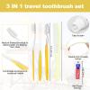 20 Pack Disposable Toothbrushes with Toothpaste and Comb for Homeless Individually Wrapped-Suitable for Hotel,Air Bnb,Shelter/Homeless/Nursing Home/Charity(20 pcs) view 3