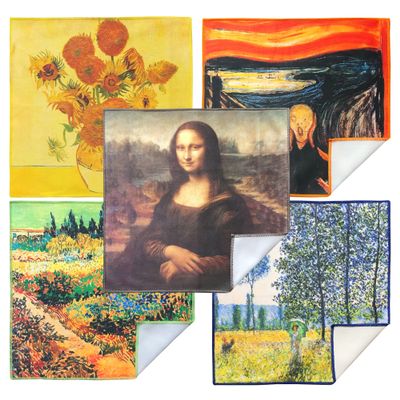 Extra Large [50 Pack] Classic Art Collection II, Microfiber Cleaning Cloth - Ultra Premium Quality Microfiber Cloth(Best for Camera Lens, Glasses, Screens, and All Lens.)