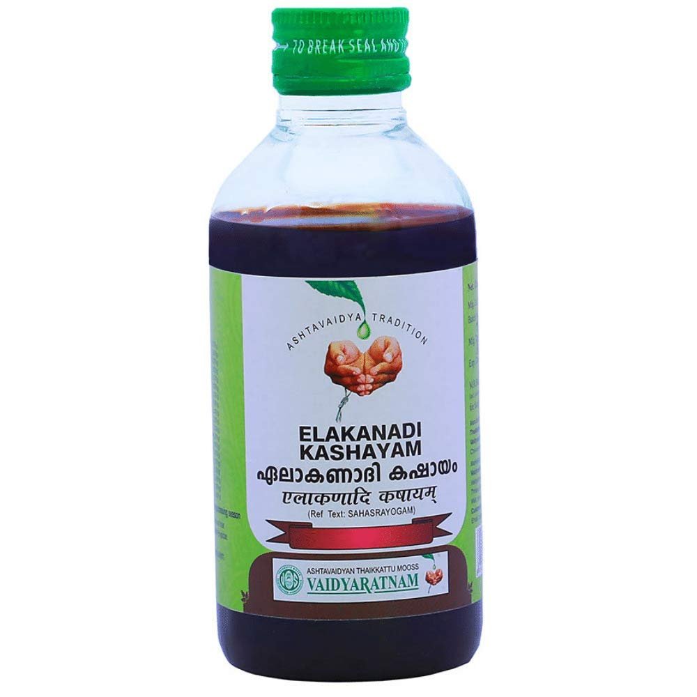 Vaidyaratnam Elakanadi Kashayam 200 ml (Pack Of 3) Ayurvedic herbal products, Ayurvedic Organic products, Vaidyaratnam Products