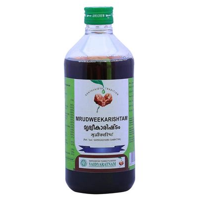 Vaidyaratnam Mrudweekarishtam 450 ml (Pack Of 2) Ayurvedic herbal products, Ayurveda Organic products