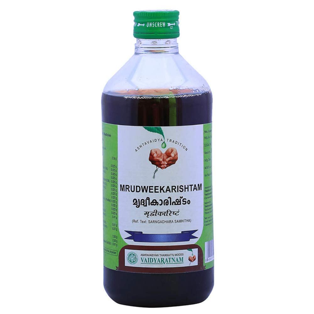 Vaidyaratnam Mrudweekarishtam 450 ml (Pack Of 2) Ayurvedic herbal products, Ayurveda Organic products