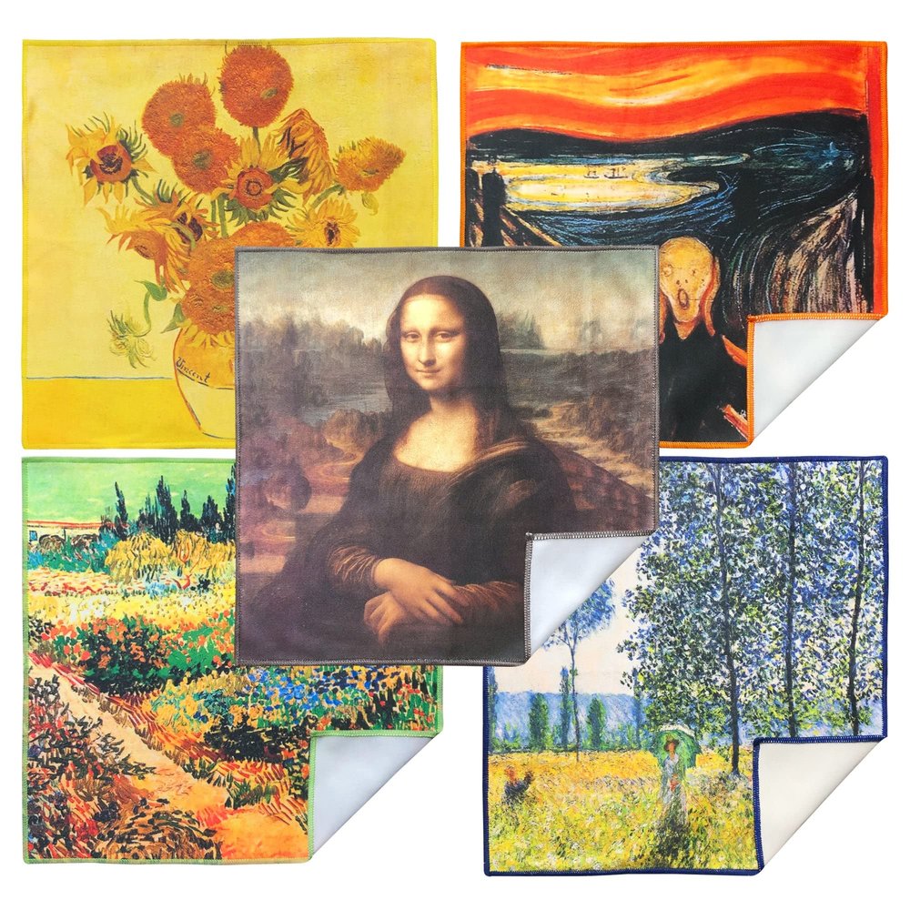 Extra Large [25 Pack] Classic Art Collection II, Microfiber Cleaning Cloth - Ultra Premium Quality Microfiber Cloth(Best for Camera Lens, Glasses, Screens, and All Lens.)
