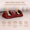ARLIME Shiatsu Foot Massager with Remote, 4 Modes Deep Kneading Rolling, Leg Ankle & Calf and Feet Massage for Neuropathy, Pain Relief, Plantar Fasciitis, Blood Circulation, Red view 4