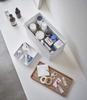 YAMAZAKI Home Tower First Aid Box Three Tiered Medical Supplies Metal Organizer With Multicompartment Storage - Steel + Wood view 3