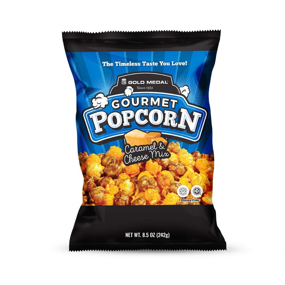 Gold Medal Caramel & Cheese Gourmet Popcorn, 8.5 Ounce (Pack of 15)