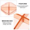 2pcs Portable Pill Organizer Transparent Lid Lightweight Daily Tablet Holder for Travel Plastic Medicine Storage Container for Easy Carrying view 4