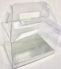 Durapak Supplies 192 PCS 4(W) x3(D) x2.5(H) Gable Handle w/Silver Card Bottom, Clear Plastic PVC Boxes for Party Favor Wedding Favor, retail products packaging and display view 1