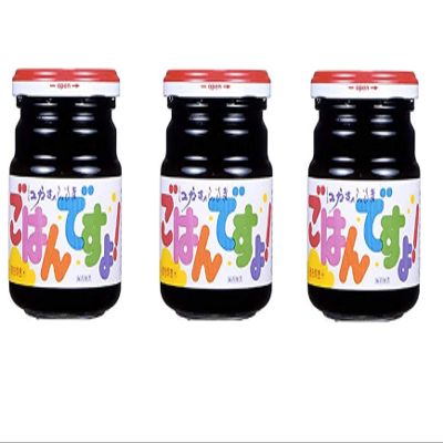 Momoya Laver Boiled in Soy Sauce (nori-no-tsukudani) 'Gohan-desuyo!' Medium Bottle 5.11 oz (3 Pack)
