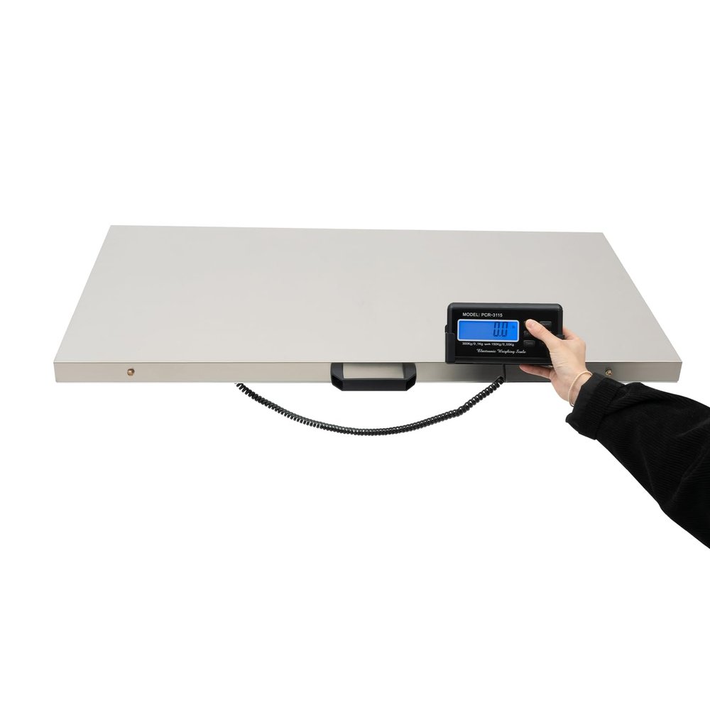 660lb Pet Weight Scale, Animal Scale Platform, Digital Livestock Scale Large Dog Pet Scale 40.520.6inch Stainless Steel Platform LCD Display (300kg, 0.1kg/150kg, 0.05kg)