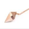 12 Facet Cone Shape Copper Metal Dowsing Divination Pendulum. view 2