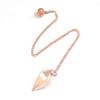 12 Facet Cone Shape Copper Metal Dowsing Divination Pendulum. view 4