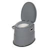Portable Toilet Folding Plastic Toilet Potty for Pregnant Woman Elder Patient Adult Indoor Outdoor Travel Toilet with Bucket & Paper Holder - 200LBS Capacity (Gray)) view 1