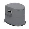 Portable Toilet Folding Plastic Toilet Potty for Pregnant Woman Elder Patient Adult Indoor Outdoor Travel Toilet with Bucket & Paper Holder - 200LBS Capacity (Gray)) view 2