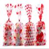 Yoption 160PCS Valentines Heart Clear Cellophane Treat Bags with Twist Ties, Wedding Party Favor Bags for Candies Cookie Chocolate Snack view 2